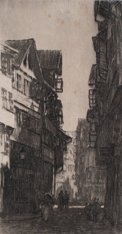 Karl Bock - Straßenansicht - o.J. - Radierung
