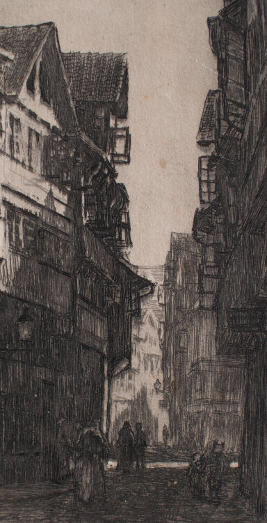 Karl Bock - Straßenansicht - o.J. - Radierung