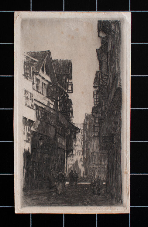 Karl Bock - Straßenansicht - o.J. - Radierung
