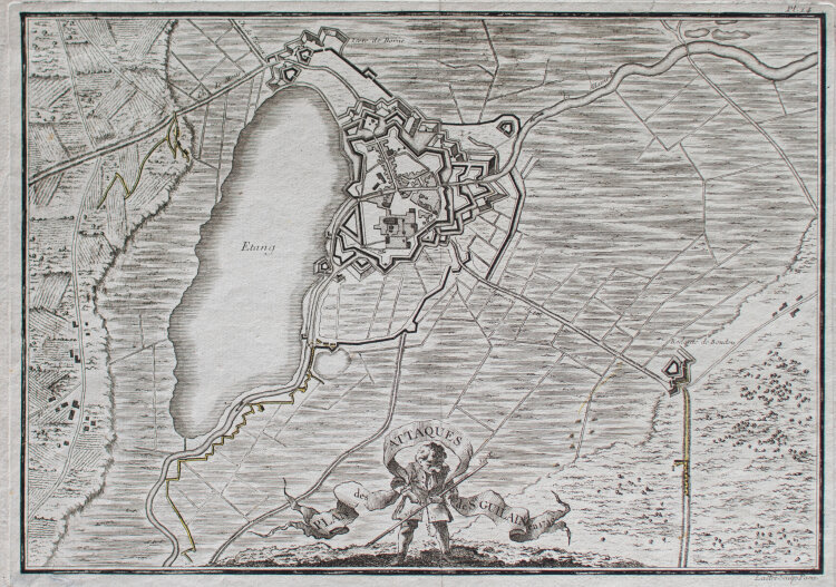 Pierre du Mortous - Belagerungskarte von Saint-Ghislain...