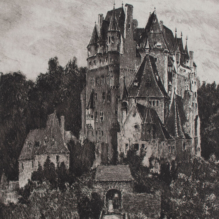 Karl Zwicker - Burg Eltz - o.J. - Radierung