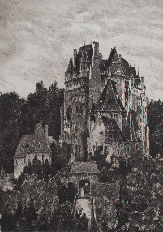Karl Zwicker - Burg Eltz - o.J. - Radierung