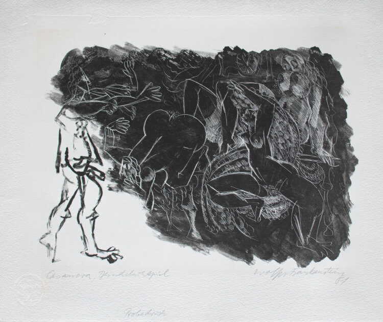 Wolfgang Frankenstein - Casanova, Blindekuhspiel - 1981 - Lithografie