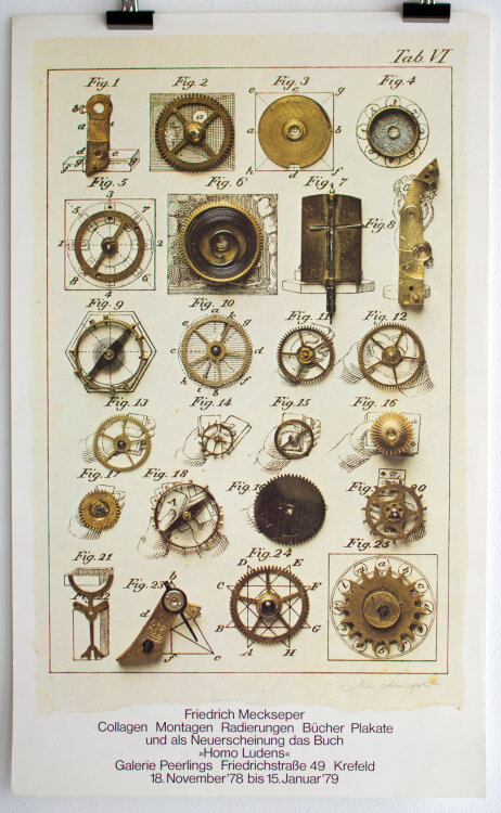 Friedrich Meckseper - Rädchen, Ausstellungsplakat -...