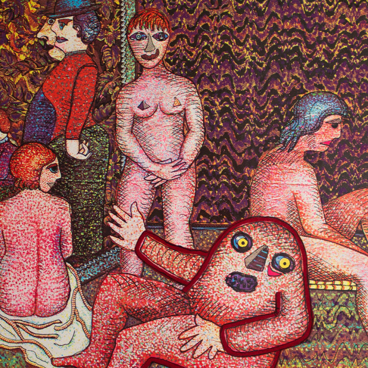 Enrico Baj - Le Modelle, 1972 - 1972 - Siebdruck, Collage...