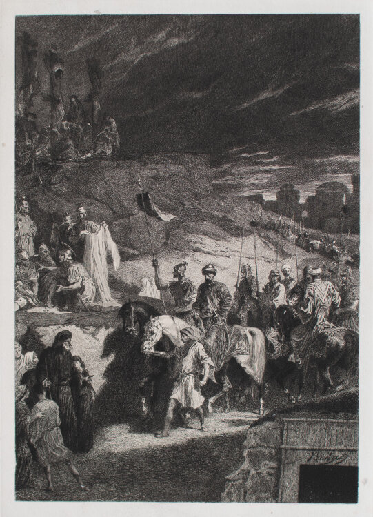 Alexandre Bida nach - Kreuzigung, Passion Christi - o.J. - Radierung