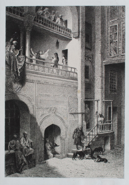 Alexandre Bida nach - Der Reiche und Lazarus - o.J. - Radierung