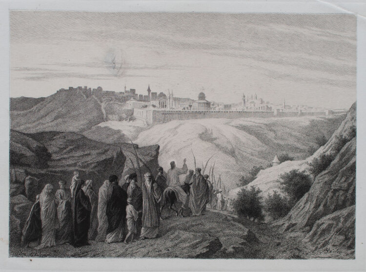 Alexandre Bida nach - Einzug in Jerusalem - o.J. - Radierung