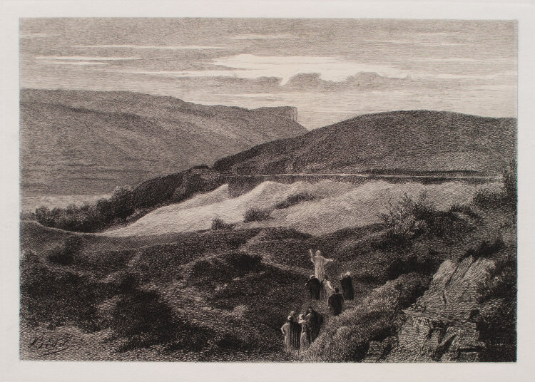 Alexandre Bida nach - Jesus vor Emmaus - o.J. - Radierung