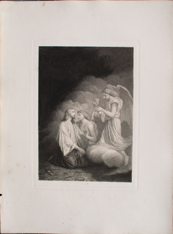 Alexandre Bida nach - Jesus im Garten Gethsemane - o.J. - Radierung