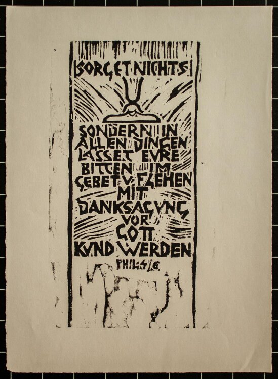 Kurt Remek - Grußkarte - Holzschnitt - o. J.