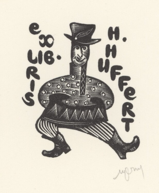 L. Setnjev - Ex Libris H. Huffert - ohne Jahresangabe -...
