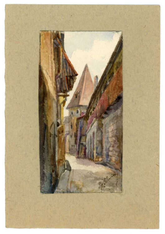 Georg Schmidt - An den Laufertormauer - o.J. - Aquarell
