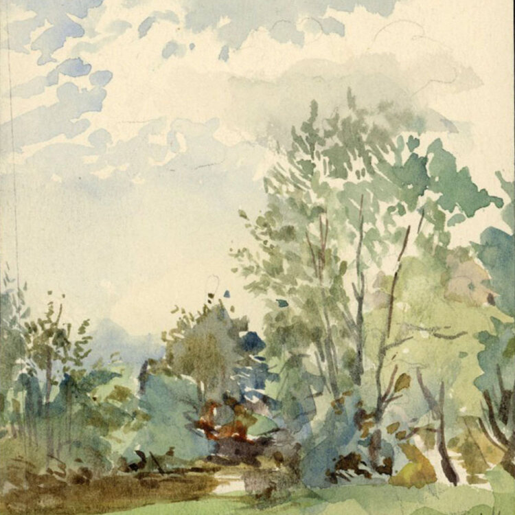 Georg Schmidt - Stadtpark, Nürnberg - 1900 - Aquarell