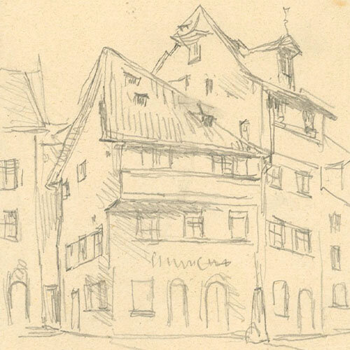Georg Schmidt - Altstadt - 1895 - Zeichnung