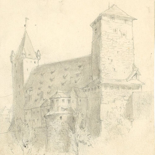 Georg Schmidt - Die Nürnberger Burg - o.J. - Zeichnung