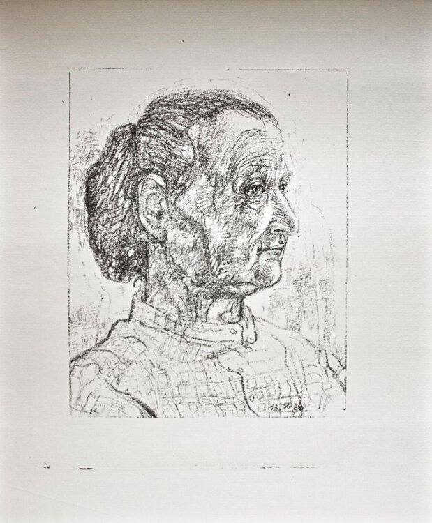 Karl Erich Müller - Frauenporträt - 1988 - Lithografie