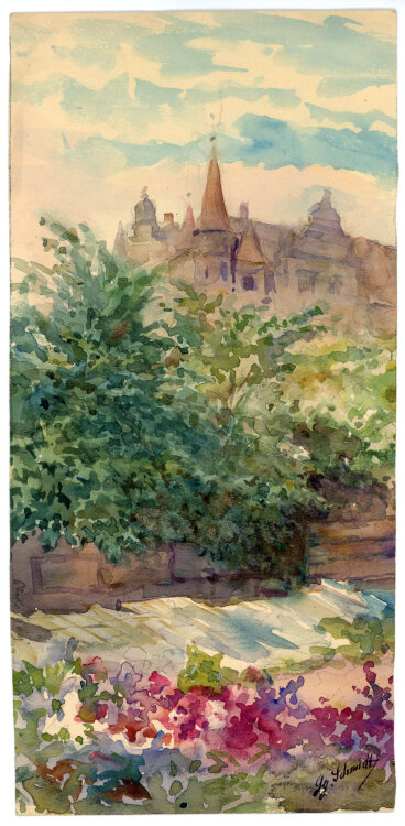 Georg Schmidt - Im Altengarten - o.J. - Aquarell
