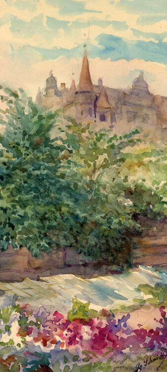 Georg Schmidt - Im Altengarten - o.J. - Aquarell