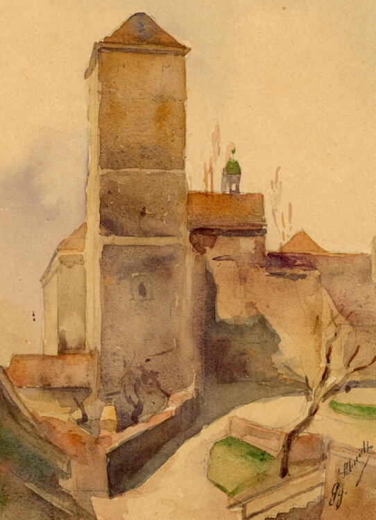 Georg Schmidt - Heidenturm - o.J. - Aquarell