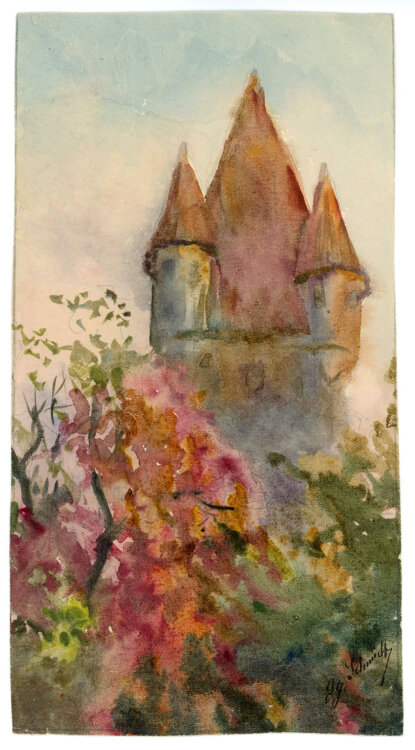 Georg Schmidt - An den Stadtmauer - o.J. - Aquarell