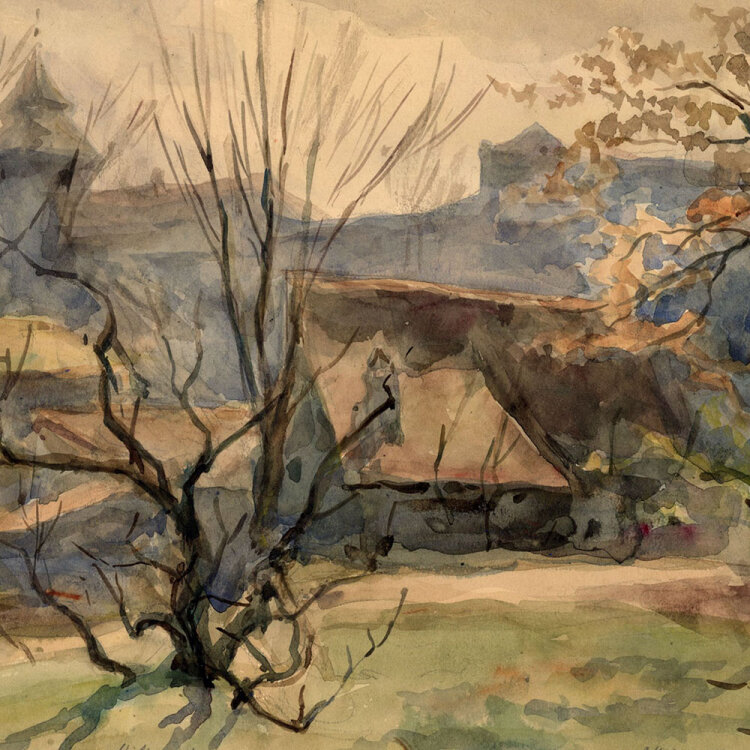 Georg Schmidt - Stadtansicht - 1918 - Aquarell