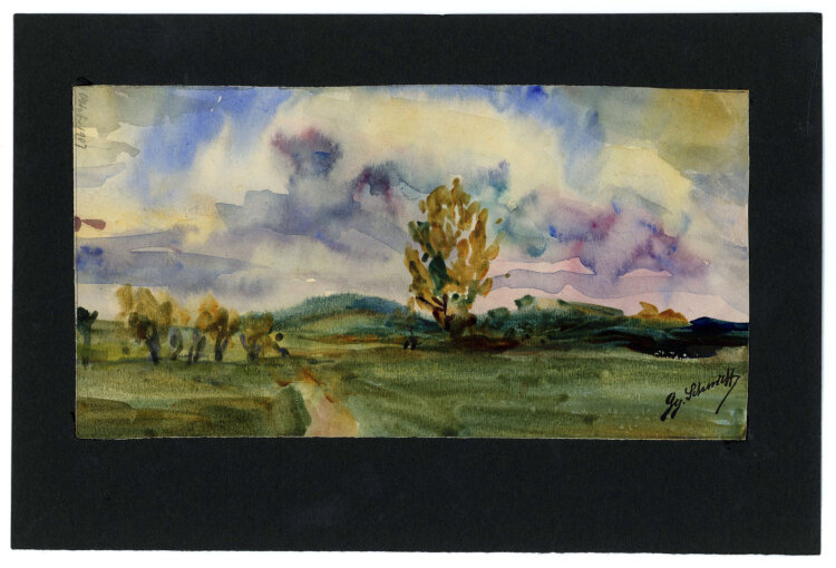 Georg Schmidt - Feldlandschaft - 1907 - Aquarell