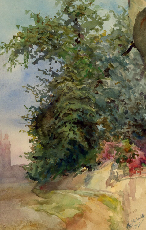 Georg Schmidt - Weg zur Kaiserburg - 1912 - Aquarell