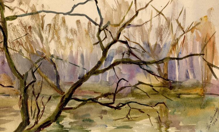 Georg Schmidt - An den Pegnitz - 1908 - Aquarell