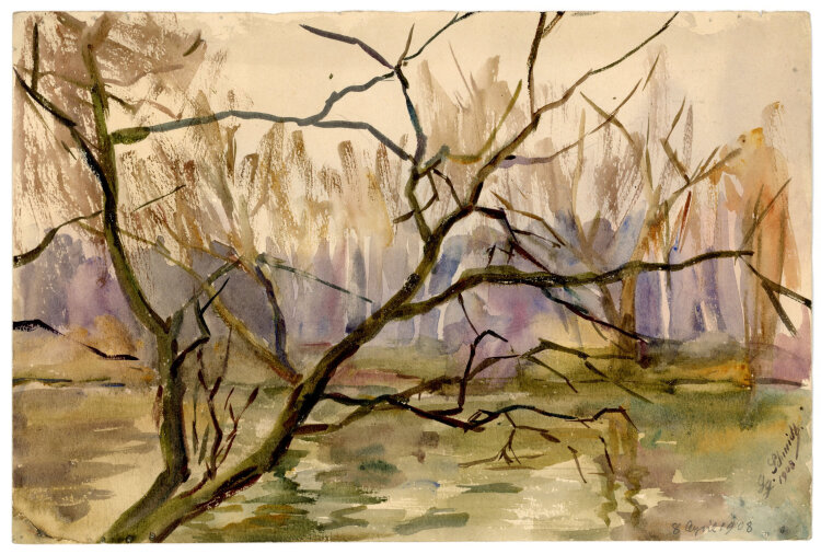 Georg Schmidt - An den Pegnitz - 1908 - Aquarell