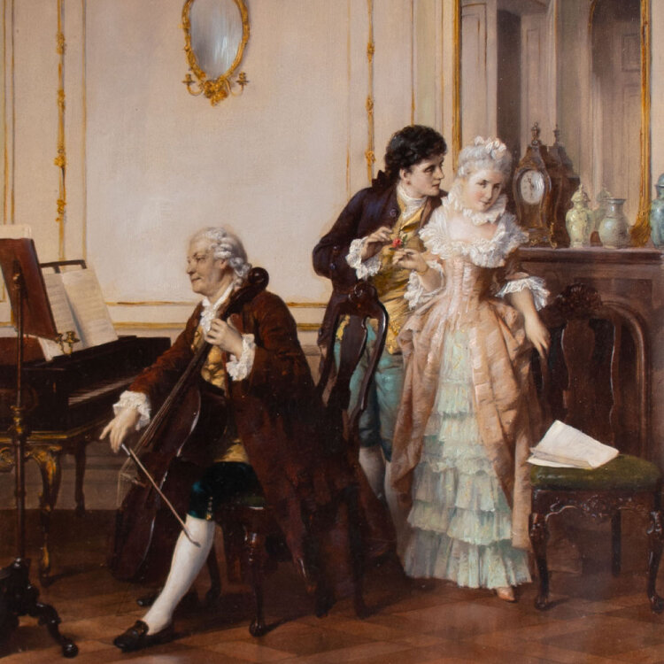 Nach Otto Erdmann - Liebespaar im Salon - nach 1890 -...