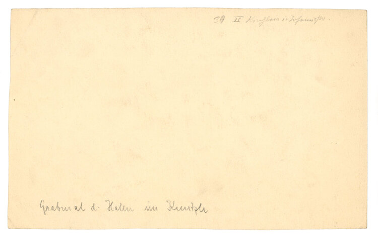 Georg Schmidt - Grabdenkmal, St. Johannis Friedhof - o.J. - Aquarell
