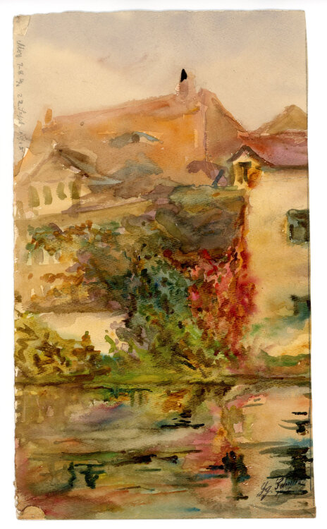 Georg Schmidt - An den Pegnitz - 1915 - Aquarell