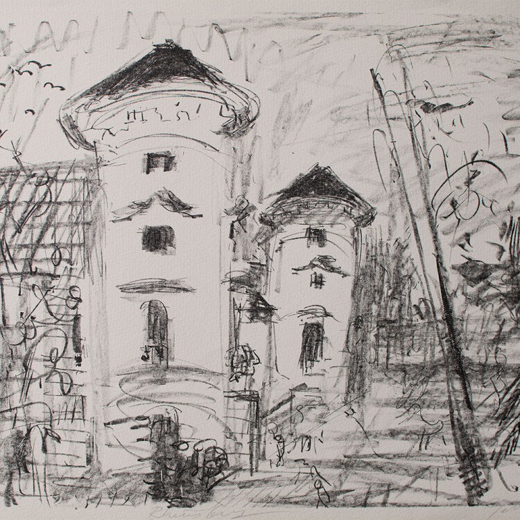 Dieter Goltzsche - Schloß Rheinsberg - o.J. - Lithografie