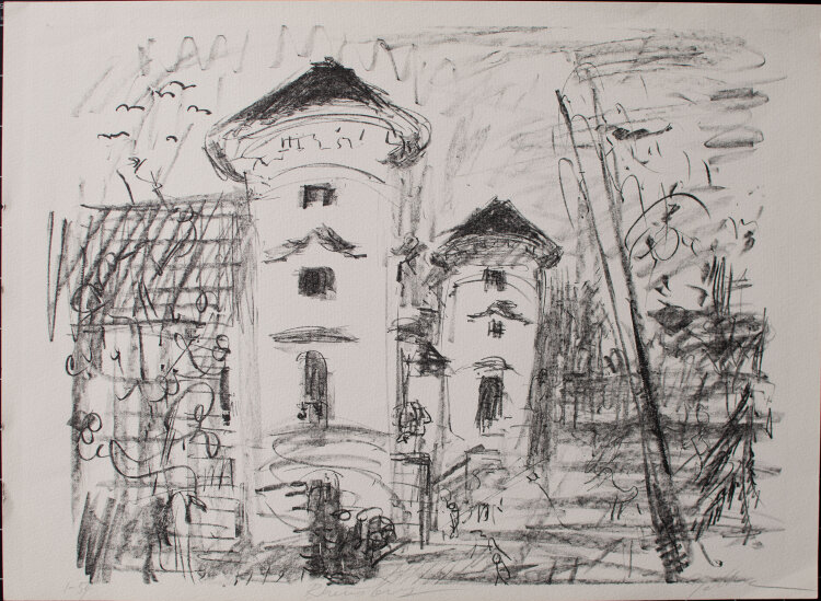 Dieter Goltzsche - Schloß Rheinsberg - o.J. - Lithografie