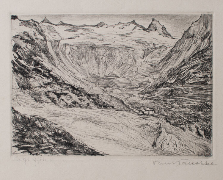 Paul Paeschke - Berglandschaft - o.J. - Radierung
