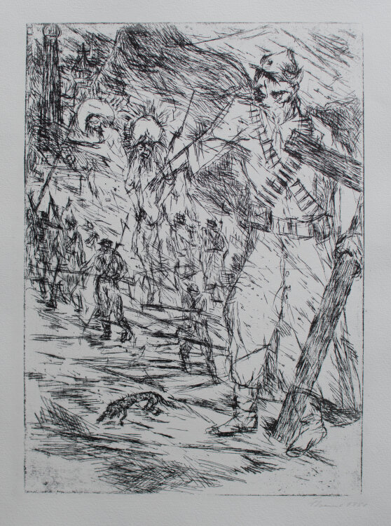 Fritz Cremer - Sechs Lithografien zu Alexander Bloks Poem Die Zwölf" - 1981 - Lithografie"