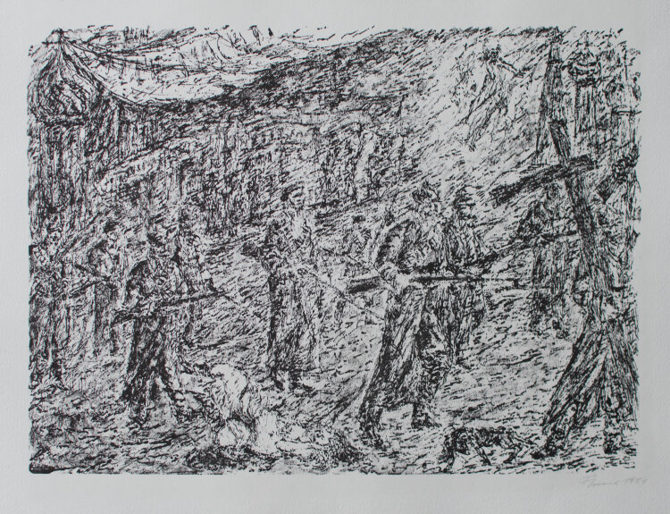 Fritz Cremer - Sechs Lithografien zu Alexander Bloks Poem Die Zwölf" - 1981 - Lithografie"