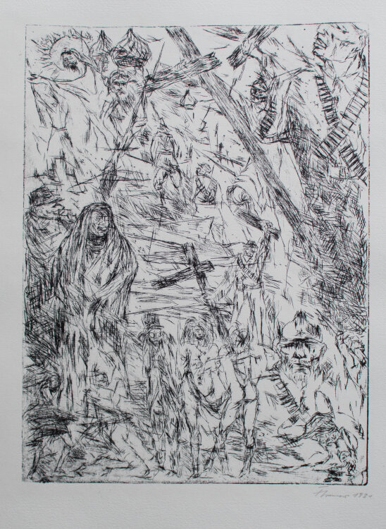 Fritz Cremer - Sechs Lithografien zu Alexander Bloks Poem Die Zwölf" - 1981 - Lithografie"