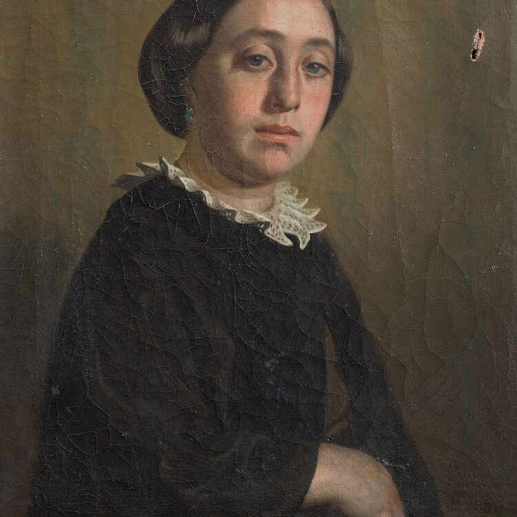 H. Bizouard - Frauenporträt - 1856 - Öl auf Leinwand