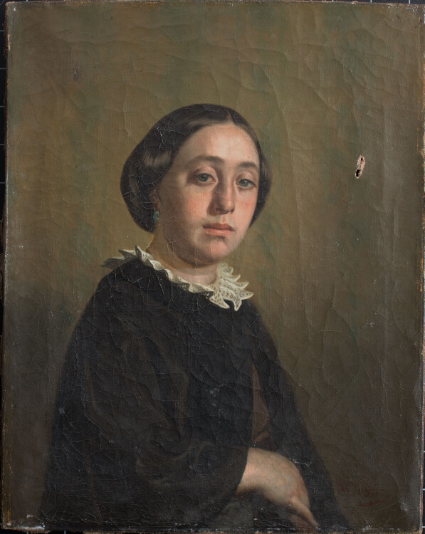 H. Bizouard - Frauenporträt - 1856 - Öl auf Leinwand
