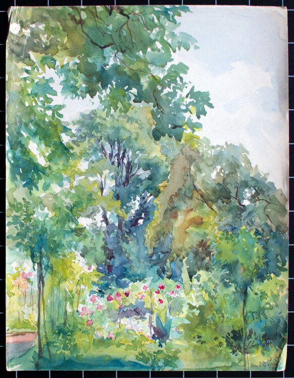 Georg Schmidt - Rosengarten - 1909 - Aquarell