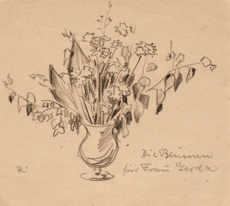 Bruno Ramin - Die Blumen - Zeichnung - o.J.