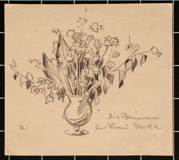 Bruno Ramin - Die Blumen - Zeichnung - o.J.
