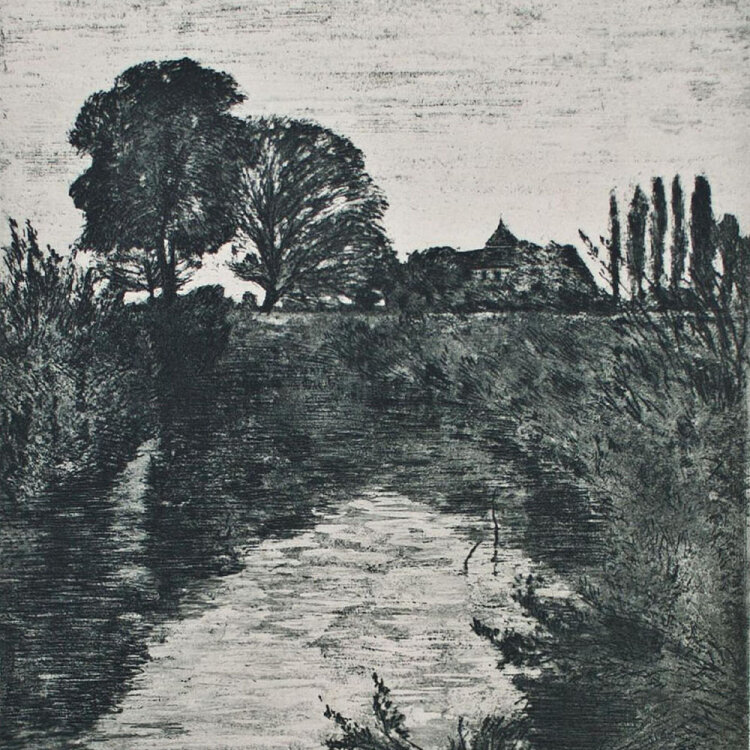 Carl Theodor Meyer-Basel - Fluslandschaft - o.J. - Radierung
