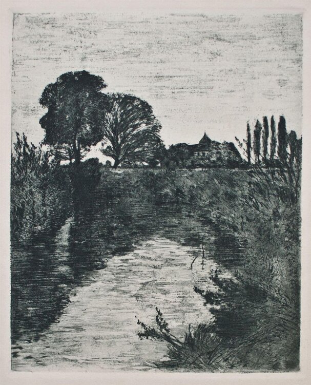Carl Theodor Meyer-Basel - Fluslandschaft - o.J. - Radierung