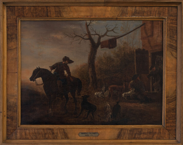 Barent van Kalraet - Italianisierende Landschaft  mit Reiter und Hunden - o.J. - Öl auf Leinwand