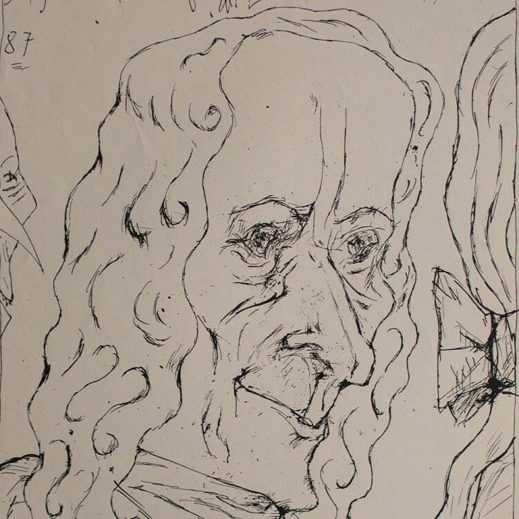 Horst Janssen - Voltaire - 1967 - Lithografie