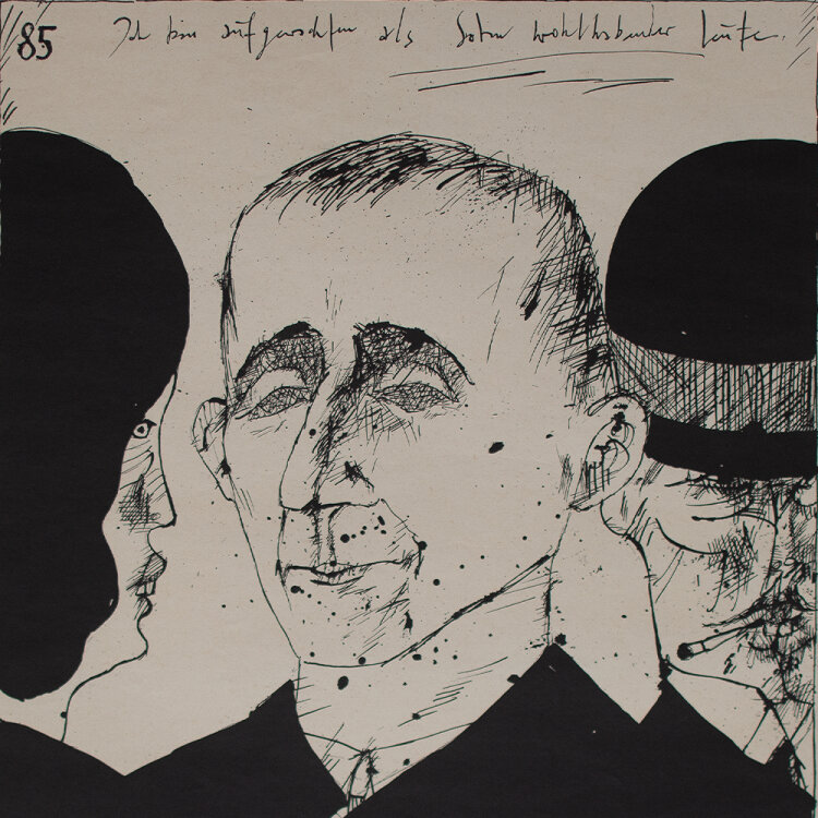 Horst Janssen - Bertold Brecht - 1966 - Lithografie