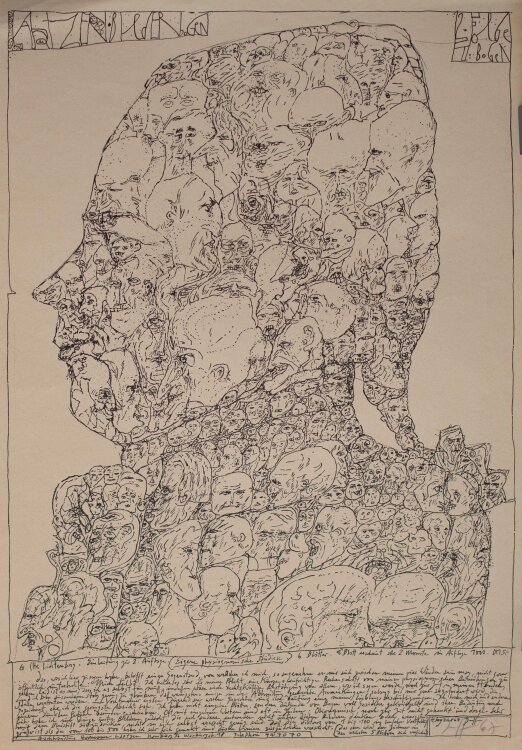 Horst Janssen - Laatzen Bilderbogen 2 Folge, II Bogen - 1967 - Druck